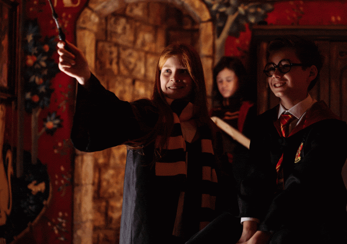 Enfants déguisés en sorciers d'Harry Potter